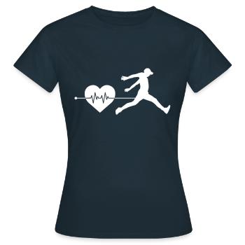 Battement de cœur du parkour - T-shirt Femme - marine - Devant - AI Model Female 172 dark (172cm)