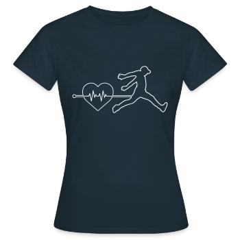 Battement de cœur Parkour - T-shirt Femme - marine - Devant - AI Model Female 172 dark (172cm)