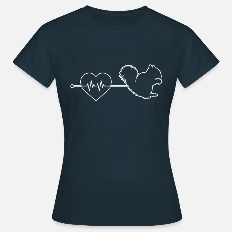 Squirrel heartbeat - Women's T-Shirt - navy