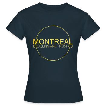 Dicton de Montréal - T-shirt Femme - marine - Devant - AI Model Female 172 dark (172cm)