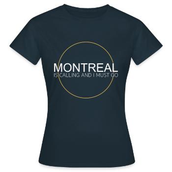 Dicton de Montréal - T-shirt Femme - marine - Devant - AI Model Female 172 dark (172cm)