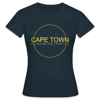 Kapstadt Spruch - Frauen T-Shirt - Navy - Vorne - AI Model Female 172 dark (172cm)