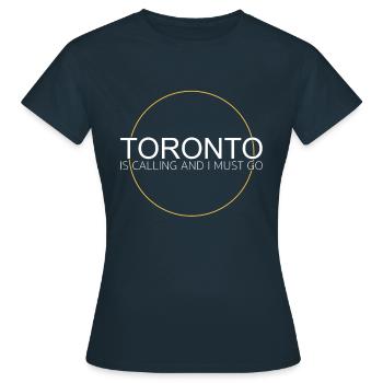 Citation de Toronto - T-shirt Femme - marine - Devant - AI Model Female 172 dark (172cm)