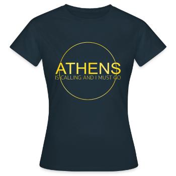 Athènes Dicton - T-shirt Femme - marine - Devant - AI Model Female 172 dark (172cm)