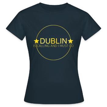 Dicton de Dublin - T-shirt Femme - marine - Devant - AI Model Female 172 dark (172cm)