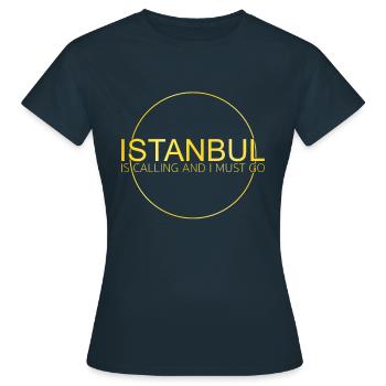 Istanbul - T-shirt Femme - marine - Devant - AI Model Female 172 dark (172cm)