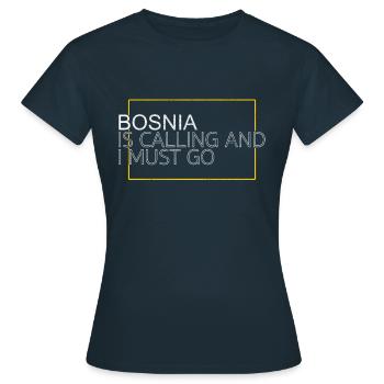 Bosnie Dicton - T-shirt Femme - marine - Devant - AI Model Female 172 dark (172cm)