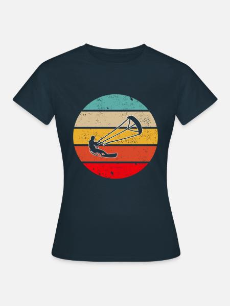 Kite Surfen Retro - Frauen T-Shirt - Navy