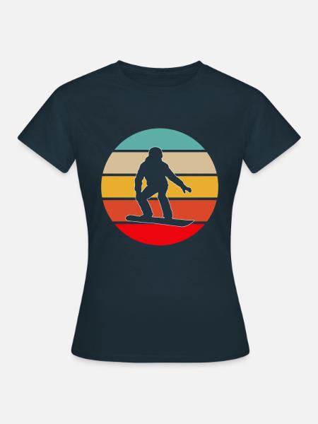 Snowboarding Retro - Frauen T-Shirt - Navy