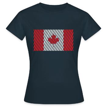Drapeau du Canada - T-shirt Femme - marine - Devant - AI Model Female 172 dark (172cm)
