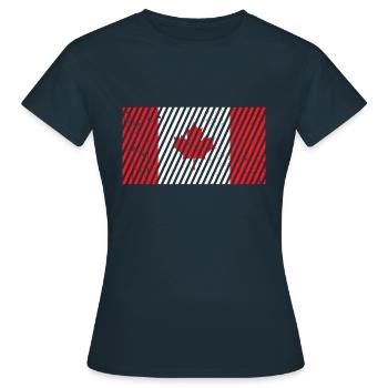 Drapeau du Canada - T-shirt Femme - marine - Devant - AI Model Female 172 dark (172cm)