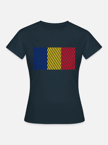 Rumänien Flagge - Frauen T-Shirt - Navy