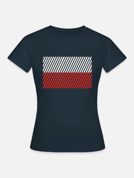 Polen Flagge - Frauen T-Shirt - Navy