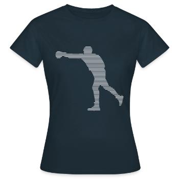 Boxen - Frauen T-Shirt - Navy - Vorne - AI Model Female 172 dark (172cm)