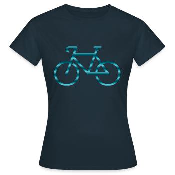 Bicyclette - T-shirt Femme - marine - Devant - AI Model Female 172 dark (172cm)