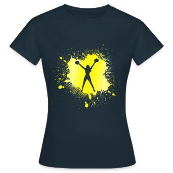 cheerleading - Frauen T-Shirt - Navy - Vorne - AI Model Female 172 dark (172cm)
