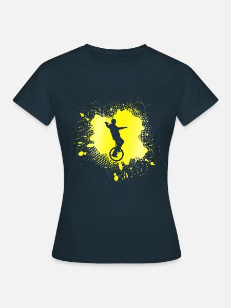 Einrad - Frauen T-Shirt - Navy