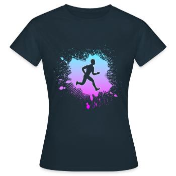 Faire du jogging - T-shirt Femme - marine - Devant - AI Model Female 172 dark (172cm)