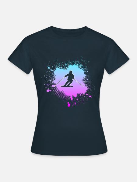 Ski - Frauen T-Shirt - Navy