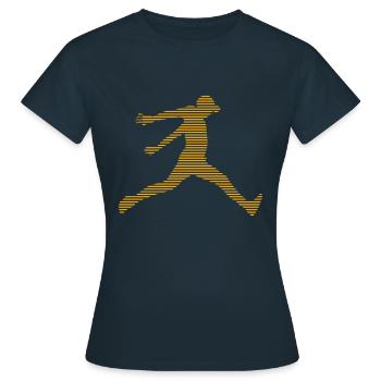 Parkour - Frauen T-Shirt - Navy - Vorne - AI Model Female 172 dark (172cm)