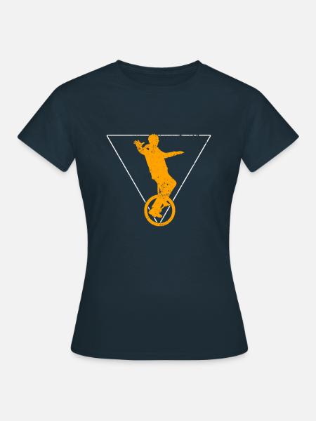 Einrad - Frauen T-Shirt - Navy