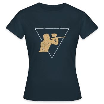 Paintball - T-shirt Femme - marine - Devant - AI Model Female 172 dark (172cm)