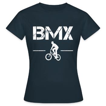bmx - Frauen T-Shirt - Navy - Vorne - AI Model Female 172 dark (172cm)