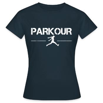 Parkour - T-shirt Femme - marine - Devant - AI Model Female 172 dark (172cm)