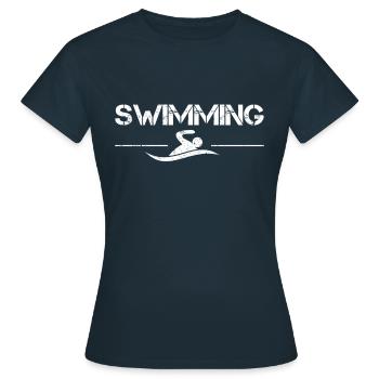 Nager - T-shirt Femme - marine - Devant - AI Model Female 172 dark (172cm)