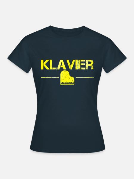 Klavier - Frauen T-Shirt - Navy