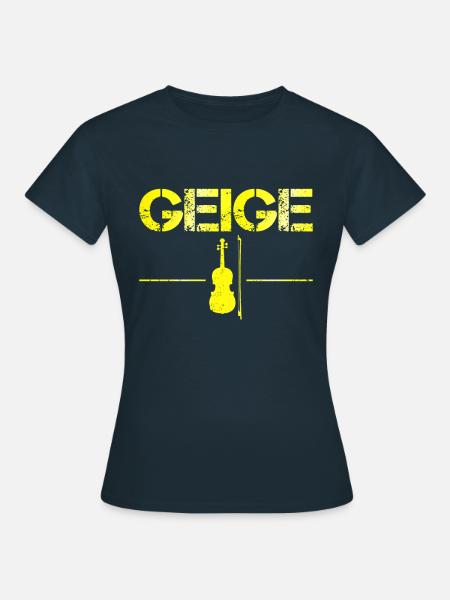 Geige - Frauen T-Shirt - Navy