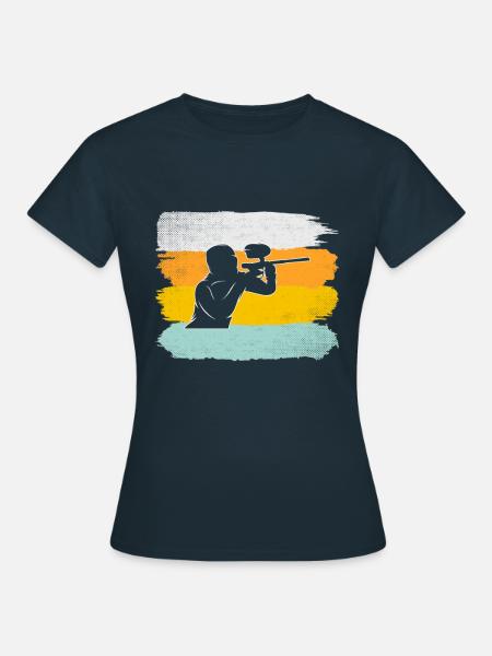 Paintball Retro - Frauen T-Shirt - Navy