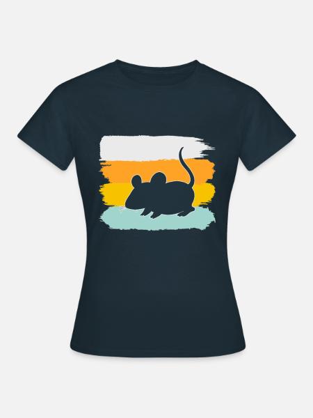 Maus Retro - Frauen T-Shirt - Navy