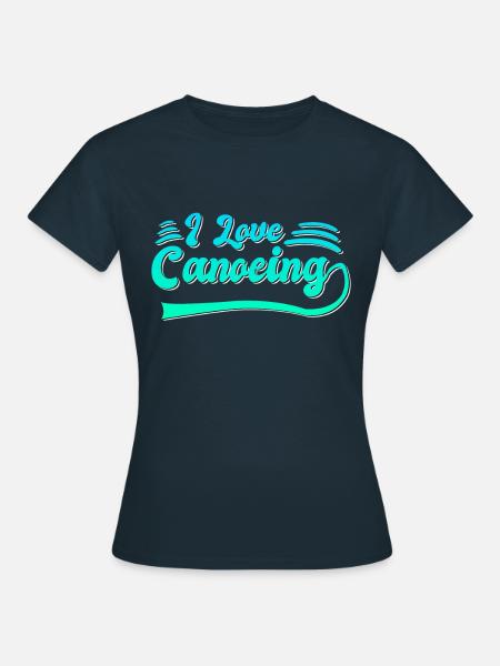 Ich liebe Kanusport - Frauen T-Shirt - Navy