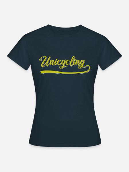 Einrad fahren - Frauen T-Shirt - Navy