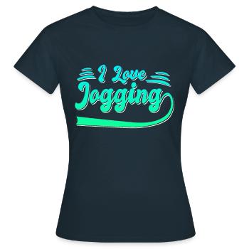 J’adore faire du jogging - T-shirt Femme - marine - Devant - AI Model Female 172 dark (172cm)