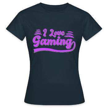 J’adore jouer - T-shirt Femme - marine - Devant - AI Model Female 172 dark (172cm)