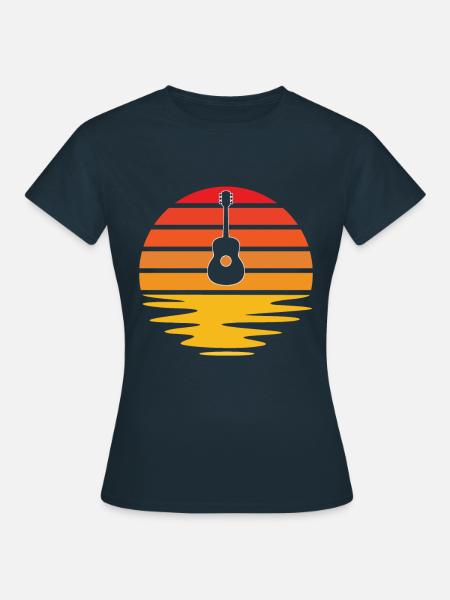 Gitarre Retro - Frauen T-Shirt - Navy