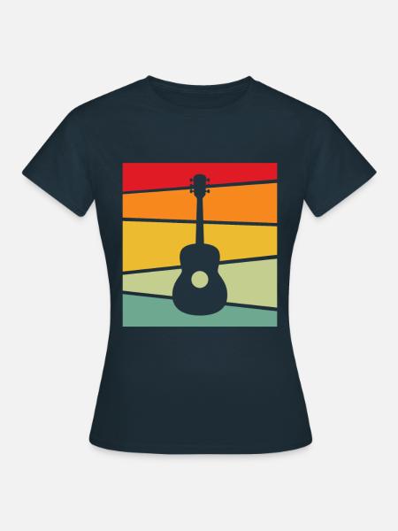Gitarre Retro - Frauen T-Shirt - Navy