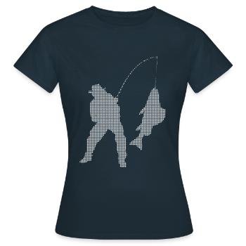 Angling - Women's T-Shirt - navy - Front - AI Model Female 172 dark (172cm)