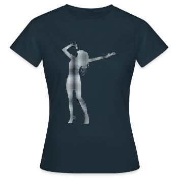 Singen - Frauen T-Shirt - Navy - Vorne - AI Model Female 172 dark (172cm)