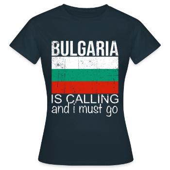 Bulgarie - T-shirt Femme - marine - Devant - AI Model Female 172 dark (172cm)