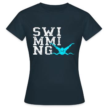 Nager - T-shirt Femme - marine - Devant - AI Model Female 172 dark (172cm)