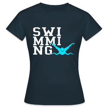 Nager - T-shirt Femme - marine - Devant - AI Model Female 172 dark (172cm)