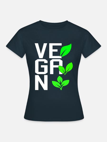 Vegan - Frauen T-Shirt - Navy