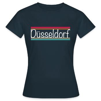 Dusseldorf - T-shirt Femme - marine - Devant - AI Model Female 172 dark (172cm)