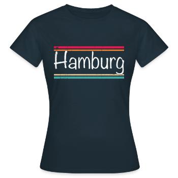 Hambourg - T-shirt Femme - marine - Devant - AI Model Female 172 dark (172cm)