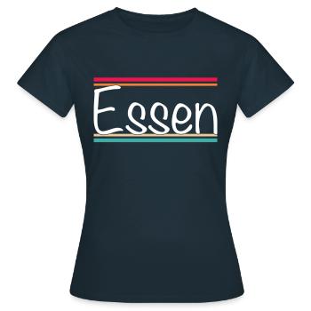 Eat - Women's T-Shirt - navy - Front - AI Model Female 172 dark (172cm)