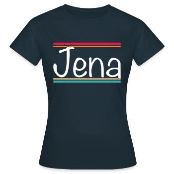 Jena - Frauen T-Shirt - Navy - Vorne - AI Model Female 172 dark (172cm)