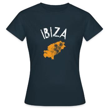 Ibiza - T-shirt Femme - marine - Devant - AI Model Female 172 dark (172cm)